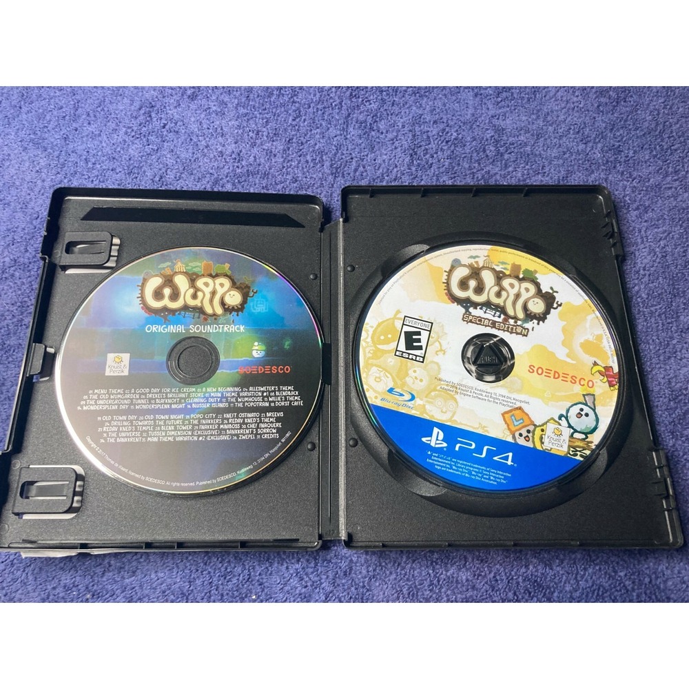 Wuppo Special Edition Sony PlayStation 4 2016 Disc Only with Soundtrack Tested